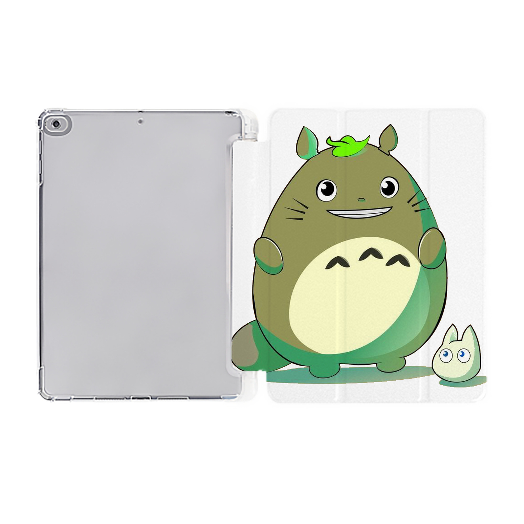 （画像用） となりのトトロ 草壁メイ 草壁サツキ My Neighbor Totoro Satsuki Kusakabe Mei Kusakabe IPad ケース ペン収納付き 三つ折りスタンド PUレザー×シリコン 対応機種9.5/10.5/10.9インチ